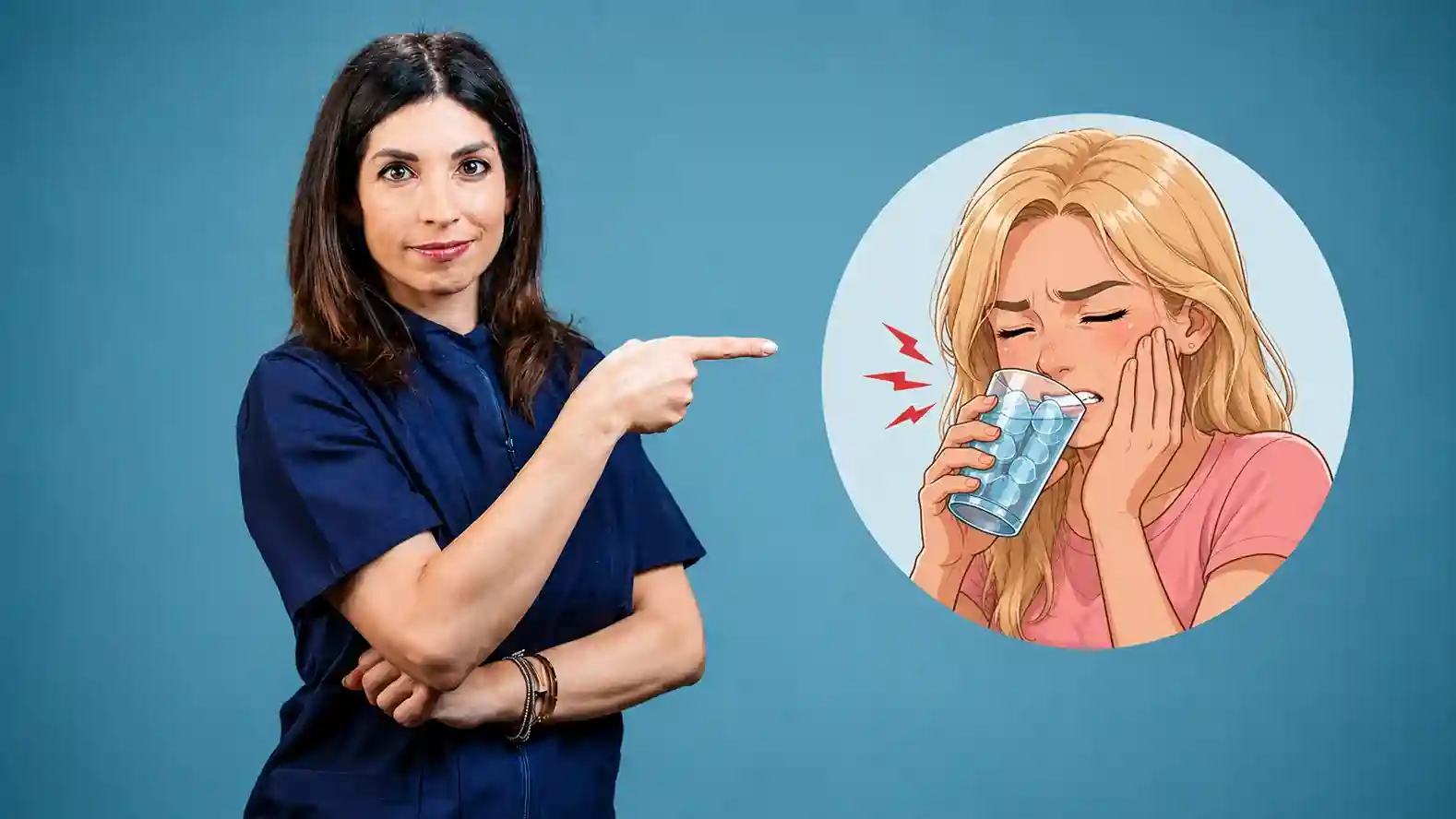Donna con dente sensibile al freddo - Dentisti Cutrera Gela e Vittoria